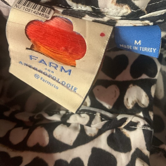 Farm Rio X Anthropologie Heart Pleated Wide-Leg Pants Size Small NEW Med,large - Picture 5 of 5